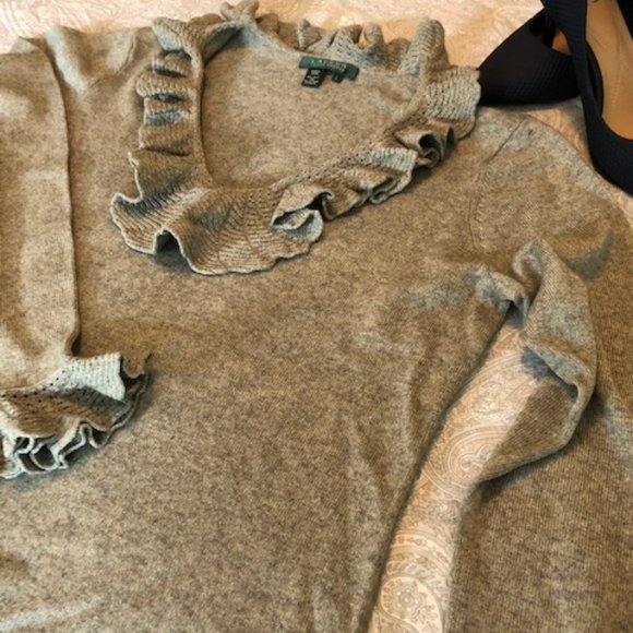 Lauren Ralph Lauren Silk/Cashmere Sweater, Large - Picture 1 of 8